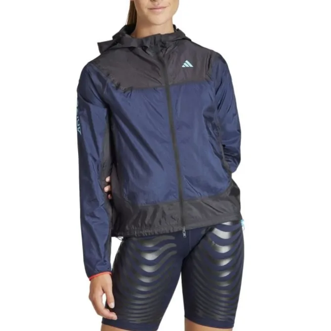 adidas Laufjacken>Adizero Jacket Blau
