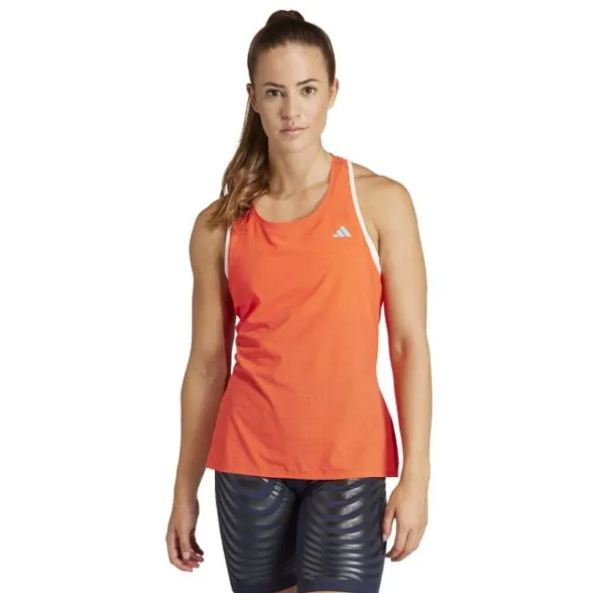 adidas Laufshirts>Adizero Tank Rot