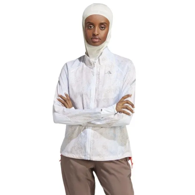 adidas Laufjacken>Fast Aop Jacket Weiß