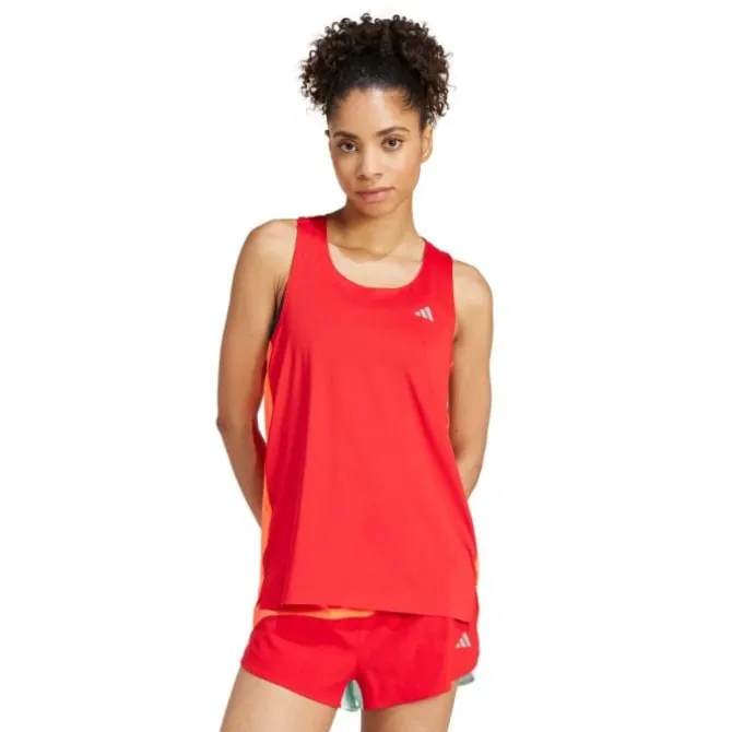 adidas Laufshirts>NYC Singlet Rot