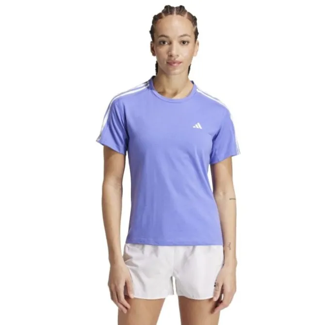 adidas Laufshirts>Own The Run E 3-Stripes T-shirt Violett