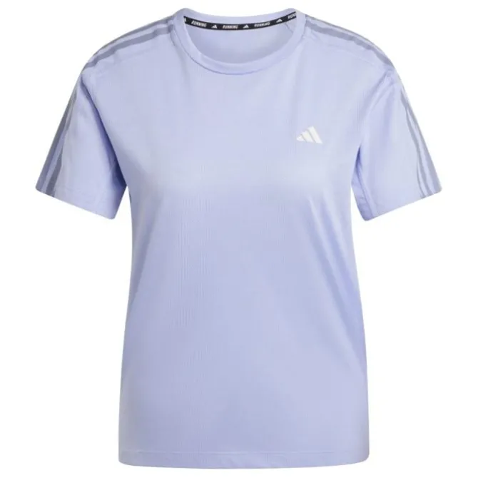 adidas Laufshirts>Own The Run E 3-Stripes T-shirt Blau