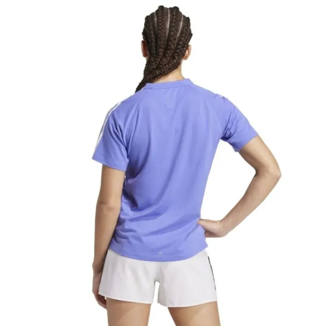 adidas Laufshirts>Own The Run E 3-Stripes T-shirt Violett
