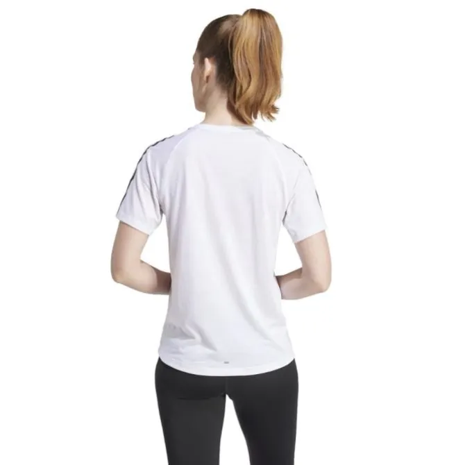 adidas Laufshirts>Own The Run E 3-Stripes T-shirt Weiß