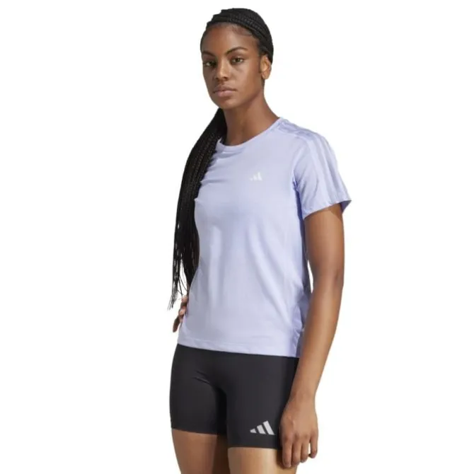 adidas Laufshirts>Own The Run E 3-Stripes T-shirt Blau