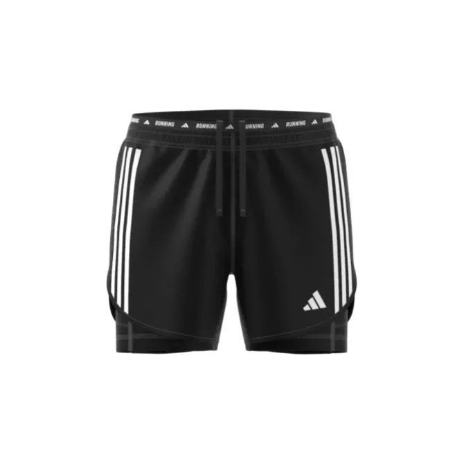 adidas Laufshorts>Own The Run 3S 2in1 Shorts Schwarz