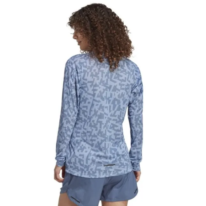 adidas Laufshirts>Trail Long Sleeve Gfx Blau