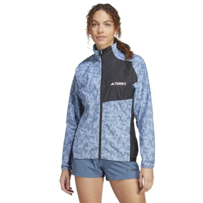 adidas Laufjacken>Trail Wind Jacket Blau