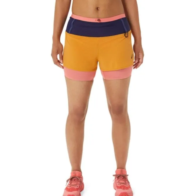 Asics Laufshorts>Fujitrail 2-In-1 Shorts Gelb