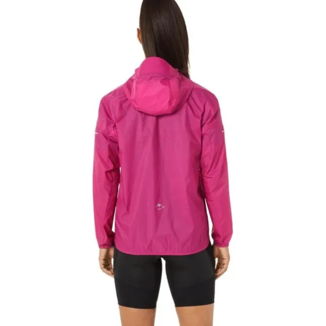 Asics Laufjacken>Fujitrail Jacket Rot-violett