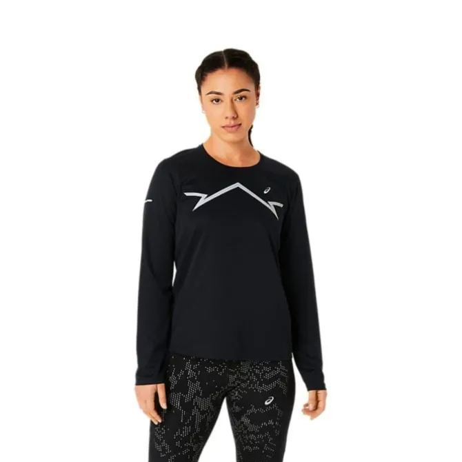 Asics Laufshirts>Lite-Show LS Top Schwarz