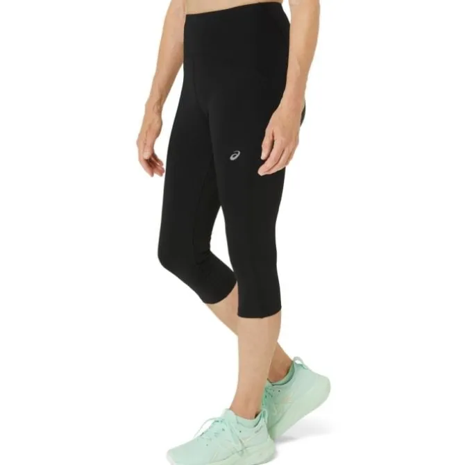 Asics Laufshorts>Road High Waist Capri Tight Schwarz