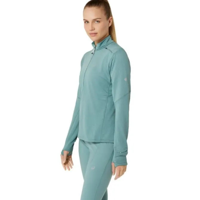 Asics Laufshirts>Road Winter 1/2 Zip Midlayer Grün