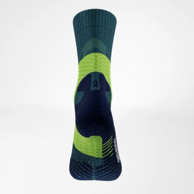 Bauerfeind Laufsocken | Laufsocken>Trail Run Compression Socks Mid Cut Grün