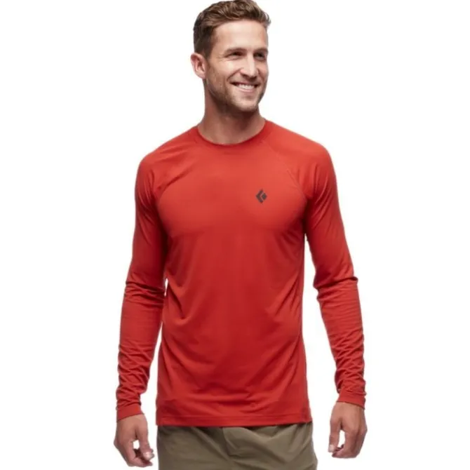 Black Diamond Laufshirts>Alpenglow Long Sleeve Crew Rot