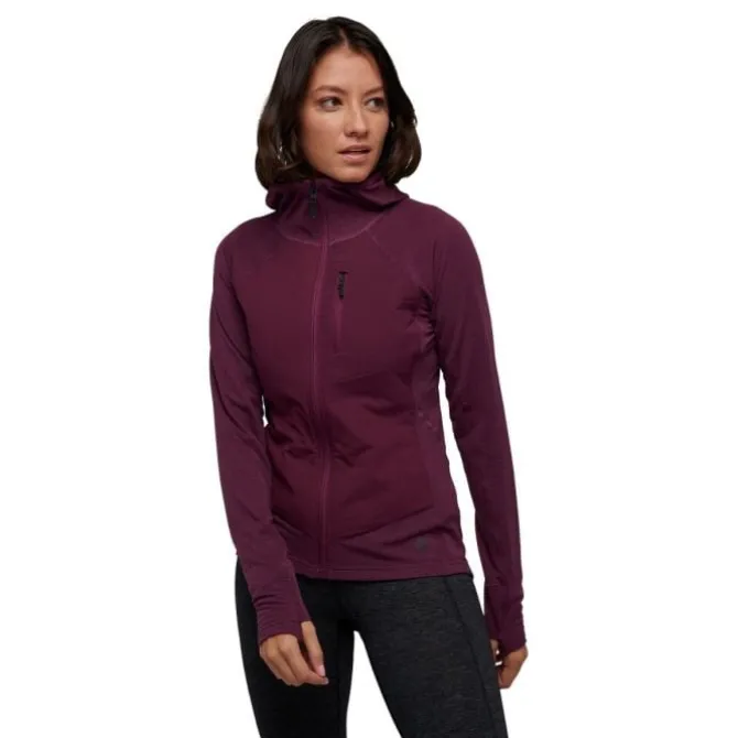 Black Diamond Laufshirts>Coefficient LT Hybrid Hoody Rot