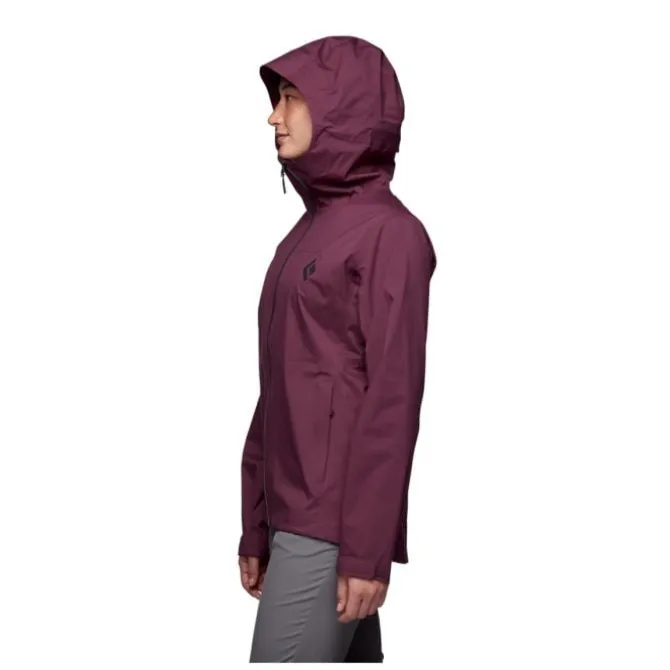 Black Diamond Laufjacken>Stormline Stretch Rain Shell Rot