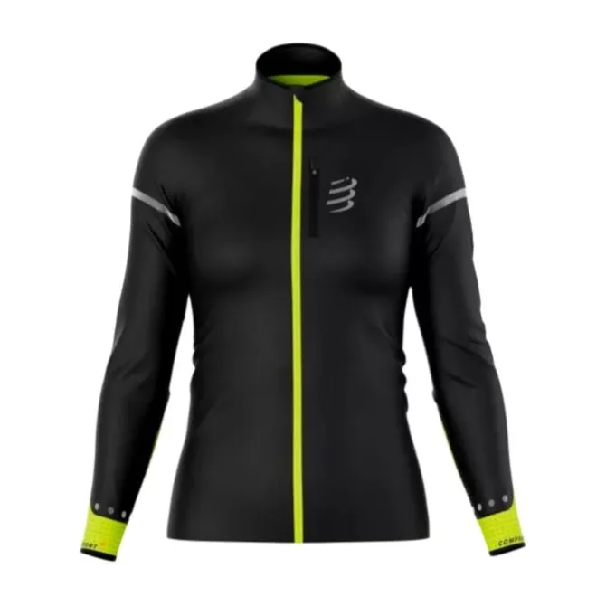 Compressport Laufjacken>Hurricane Windproof Jacket Flash Schwarz