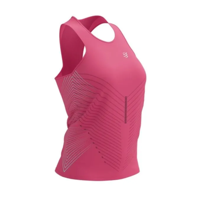 Compressport Laufshirts>Performance Singlet Rot-violett