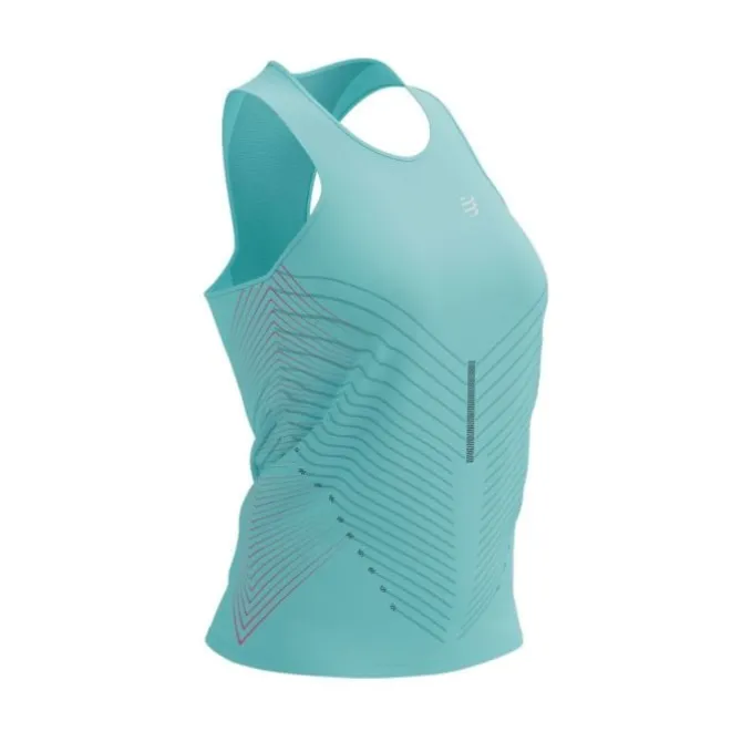 Compressport Laufshirts>Performance Singlet Blau