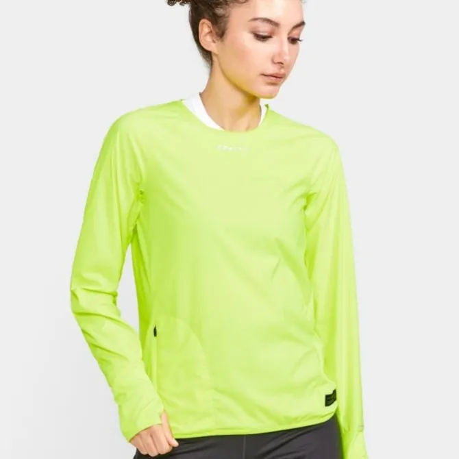 Craft Laufshirts>PRO Hypervent LS Wind Top Gelb