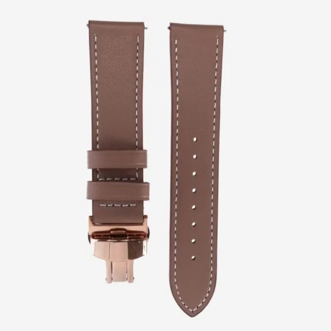 Elevate Uhrenarmbänder>Watch Band for Forerunner 22mm (Leather) Braun