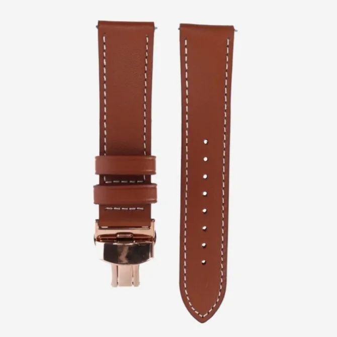 Elevate Uhrenarmbänder>Watch Band for Forerunner 22mm (Leather) Braun