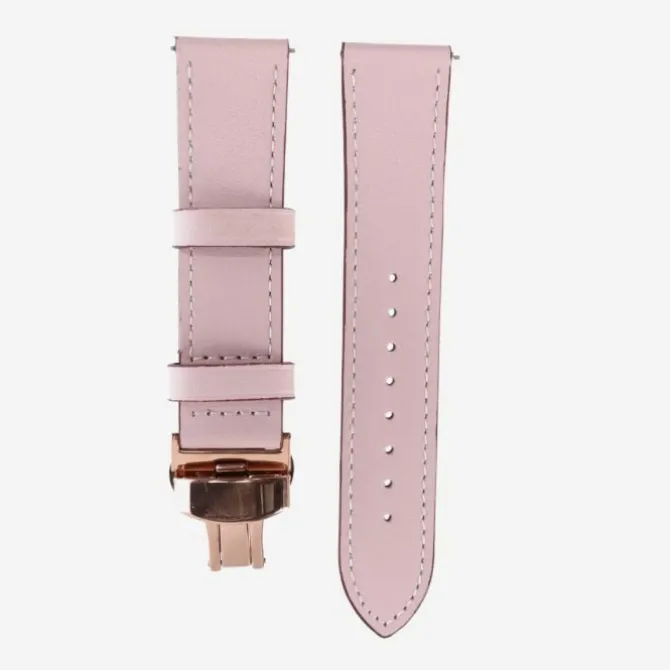 Elevate Uhrenarmbänder>Watch Band for Forerunner 22mm (Leather) Rot-violett