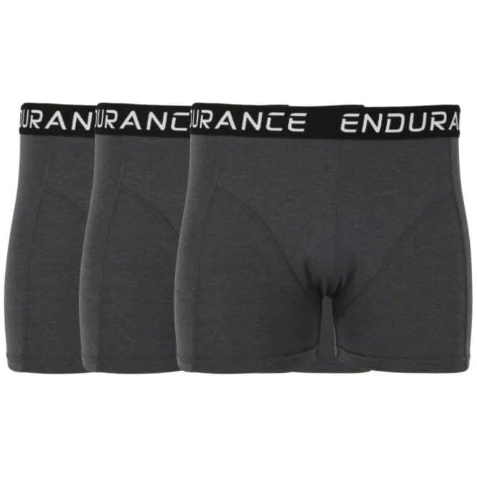 Endurance Laufunterwäsche>Burke Boxer - 3 Pack Grau
