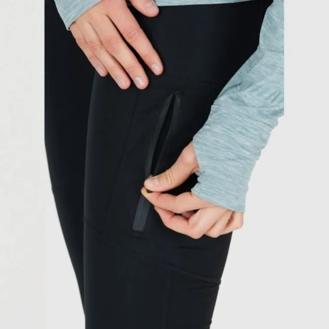 Endurance Laufhosen>Elinor Windblock Tights Schwarz