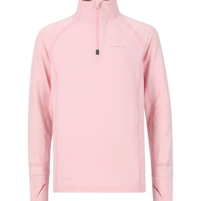 Endurance Langarmshirts>Melange Performance Midlayer Rot-violett