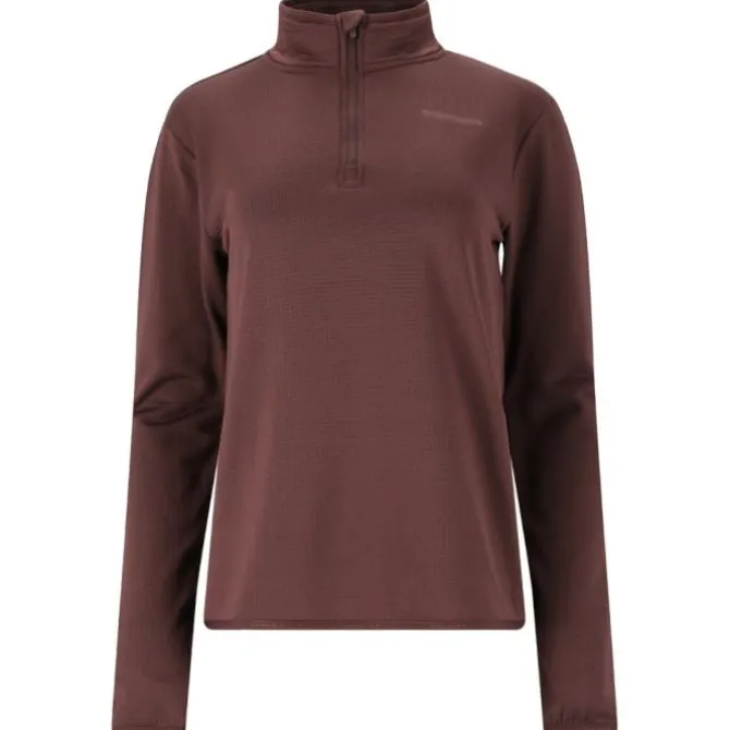 Endurance Laufshirts>Vironic Waffle Melange Midlayer Rot