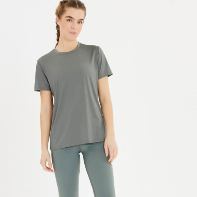 Endurance Laufshirts>Yonan Performance S/S Tee Grau