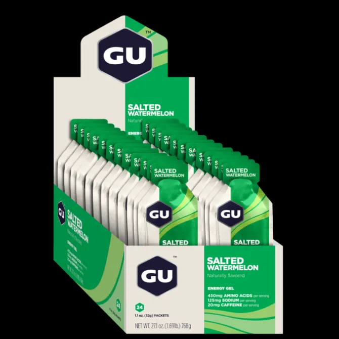 GU Energy Sportnahrung>Gel Caffeine 24x32g (Salted Watermelon