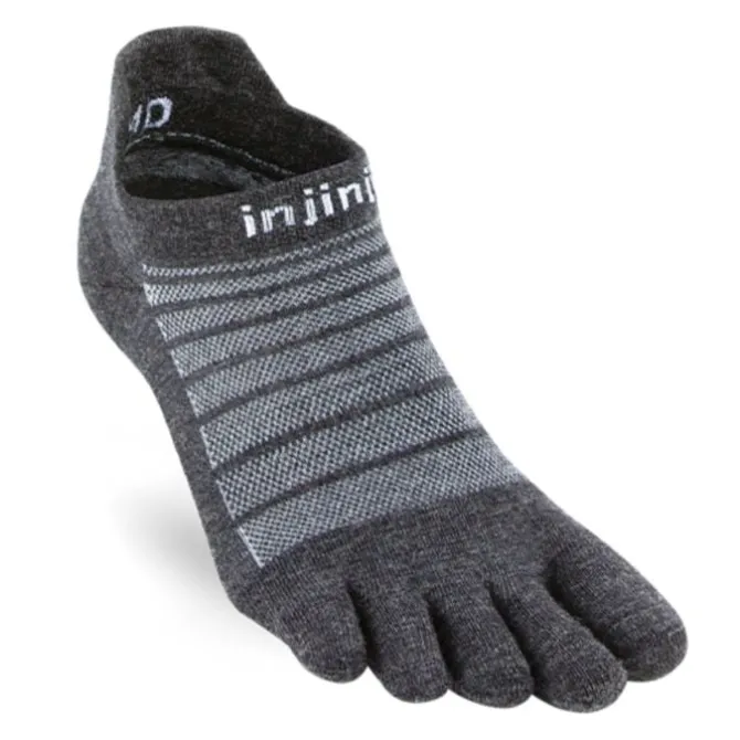 Injinji Socken & Strümpfe | Laufsocken>Run Lightweight No Show Nuwool Grau