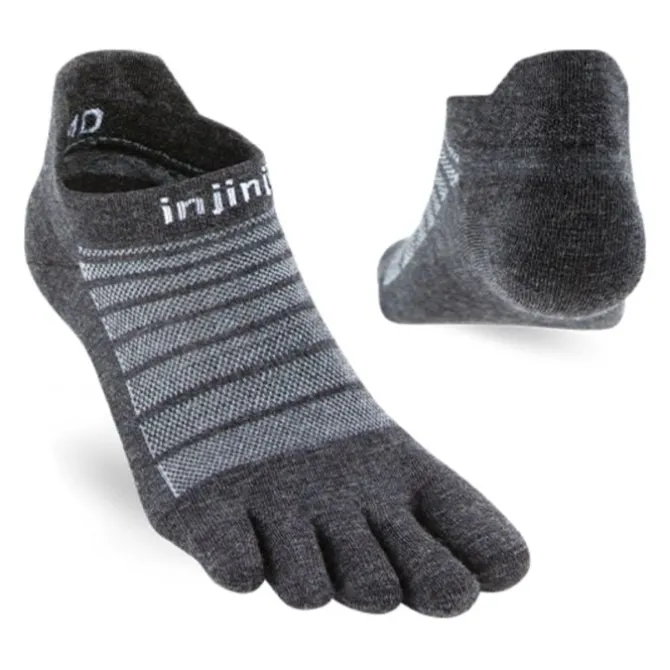 Injinji Socken & Strümpfe | Laufsocken>Run Lightweight No Show Nuwool Grau