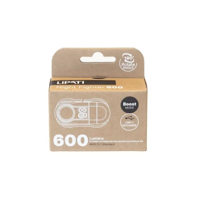 Lipati Stirnlampen Und Lauflichter>Night Fighter Headlamp 600 Lumen Grau