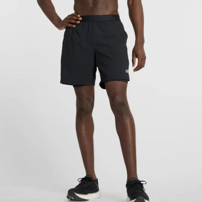 New Balance Laufshorts>AC Lined Short 7" Schwarz