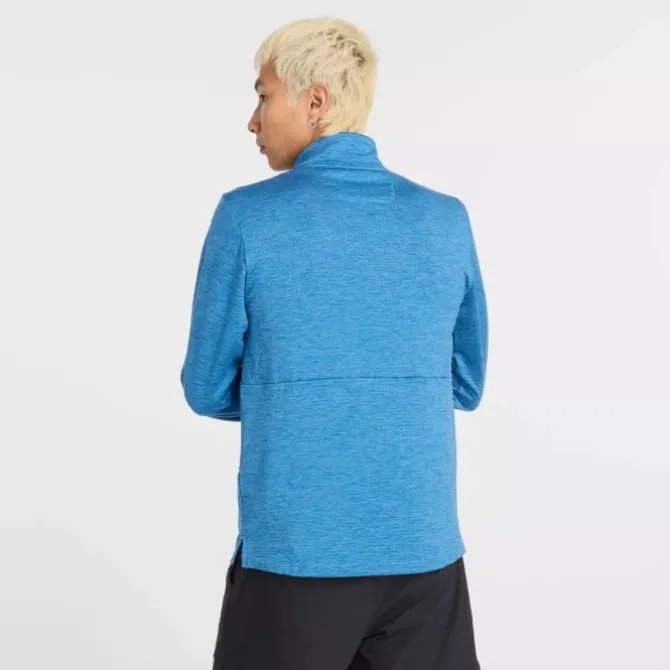 New Balance Laufshirts>Athletics Heat Grid 1/2 Zip Blau