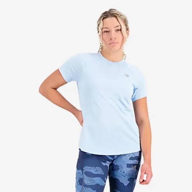 New Balance Laufshirts>Impact Run Short Sleeve Blau