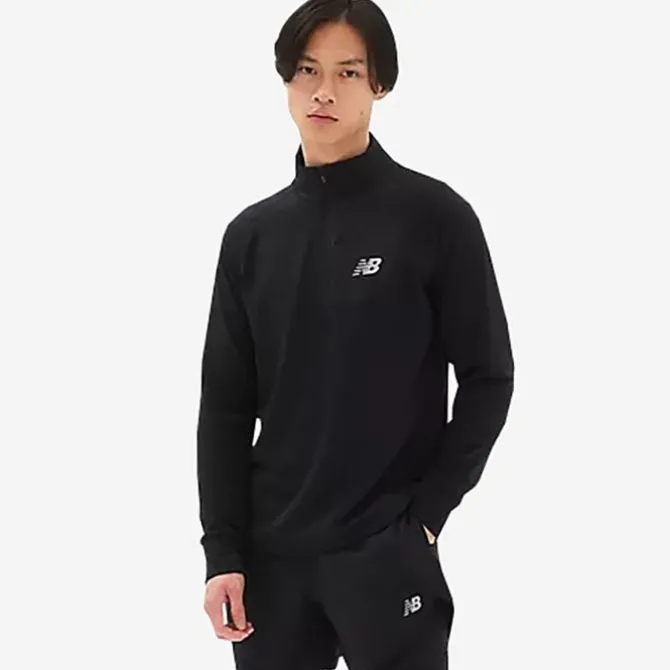 New Balance Laufshirts>NB Heat Grid Half Zip Schwarz