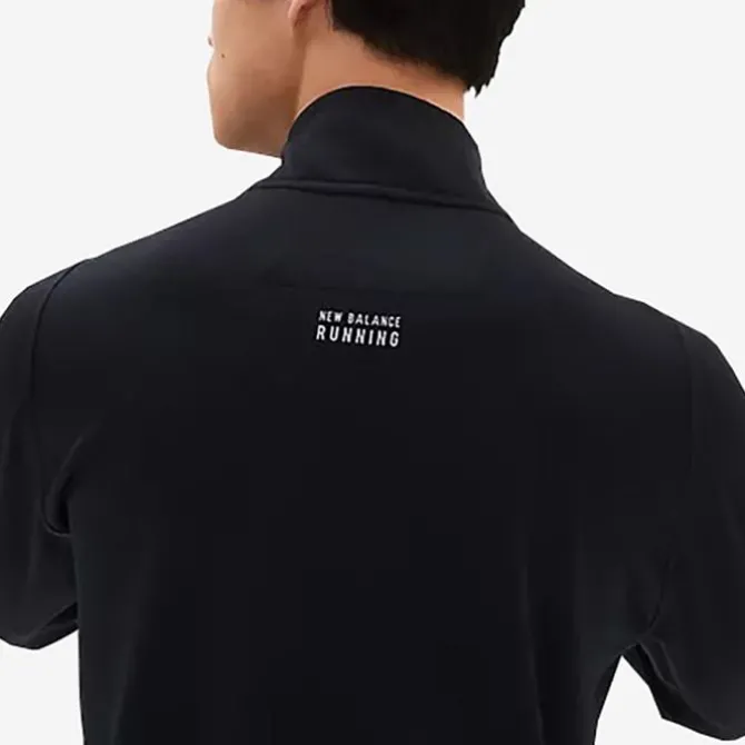 New Balance Laufshirts>NB Heat Grid Half Zip Schwarz