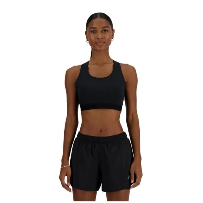 New Balance Sport-bhs>NB Sleek Medium Support Pocket Sports Bra Schwarz