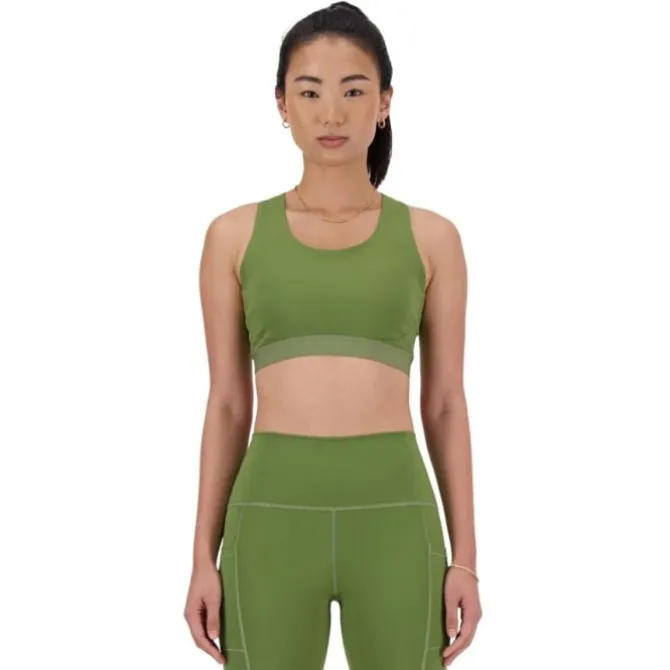 New Balance Sport-bhs>NB Sleek Medium Support Pocket Sports Bra Grün