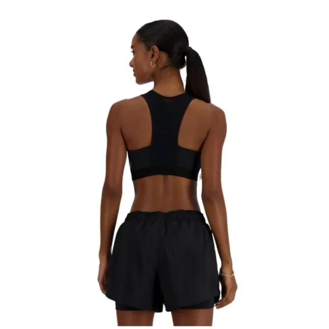 New Balance Sport-bhs>NB Sleek Medium Support Pocket Sports Bra Schwarz