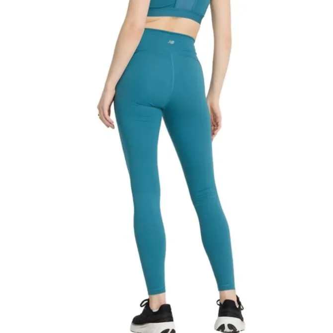 New Balance Laufhosen>NB Sleek Pocket High Rise Legging 27" Blau