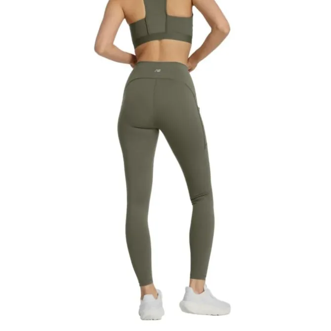 New Balance Laufhosen>NB Sleek Pocket High Rise Legging 27" Grün