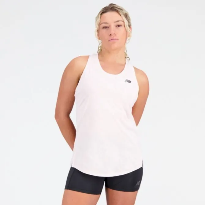 New Balance Laufshirts>Q Speed Jacquard Tank Rot-violett