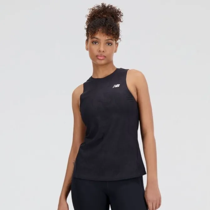 New Balance Laufshirts>Q Speed Jacquard Tank Schwarz