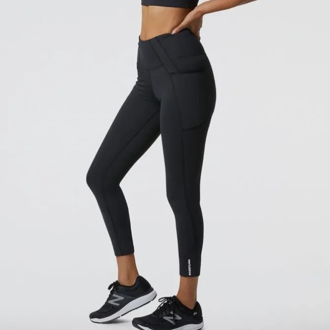 New Balance Laufhosen>Shape Shield 7/8 High Rise Pocket Tight Schwarz